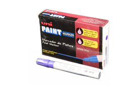 [000210] Marcador Permanente Uni Paint PX-20 Violeta C/ 12 pzs Azor