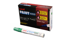 [000211] Marcador Permanente Uni Paint PX-20 Verde C/ 12 pzs Azor