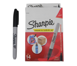[000351] Marcador Sharpie P/ Fino Negro C/ 12 pzs Newell