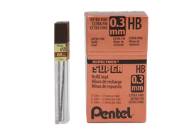 [000664] Puntillas Hi-Polymer 0.3 mm C/ 12 puntillas C/ 12 pzs Pentel