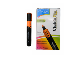 [001061] Marcatexto Vision Plus Naranja C/ 12 pzs Azor