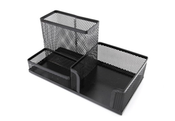 [001153] Organizador Escritorio 3 Divisiones Mesh Negro Mae