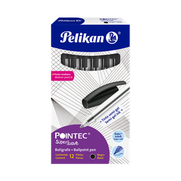 [001250] Pluma P/ Med Pointec Negro C/ 12 pzs Pelikan
