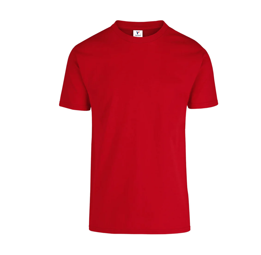 Playera Caballero Cuello Redondo Manga Corta 100% Algodón Rojo Extra Grande Yazbek
