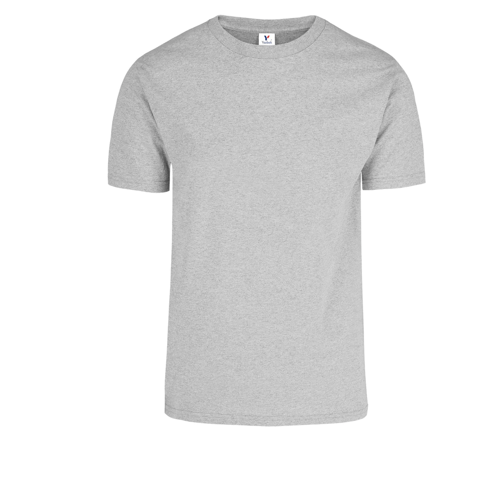 Playera Caballero Cuello Redondo Manga Corta 100% Algodón Gris Mediana Yazbek