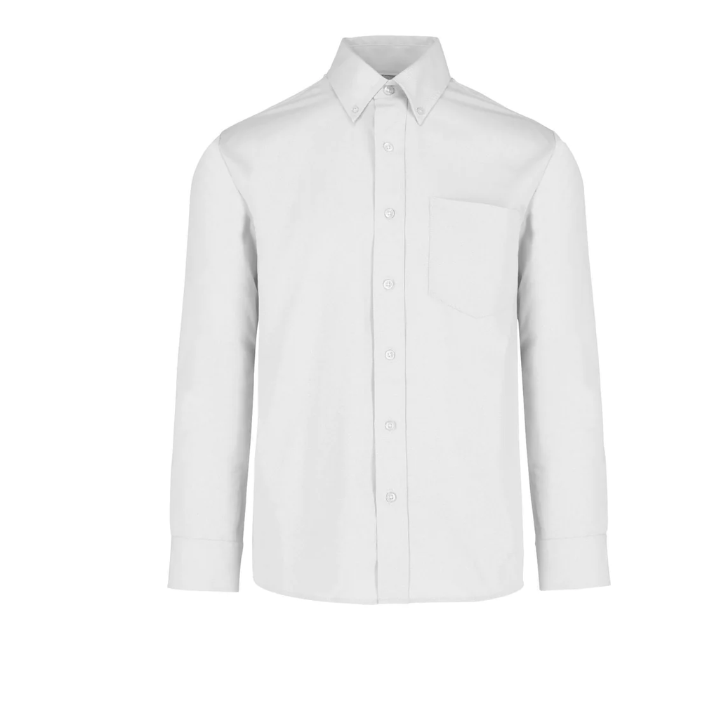 Camisa Gabardina Caballero Manga Larga 50% Algodón 50% Poliester Blanco Extra Grande Yazbek