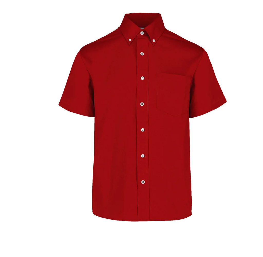 Camisa Gabardina Caballero Manga Corta 50% Algodón 50% Poliester Rojo Extra Grande Yazbek
