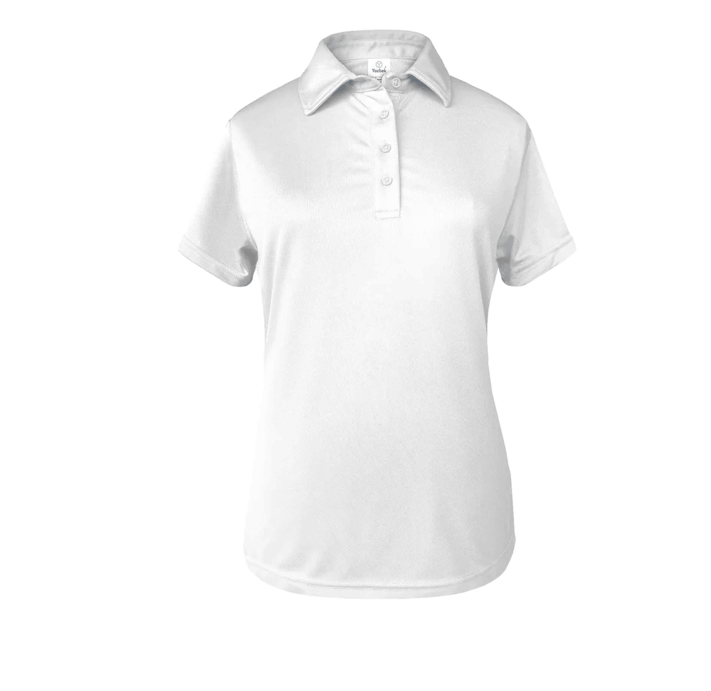 Polo Dama Manga Corta 100% Poliester Blanco Grande Yazbek