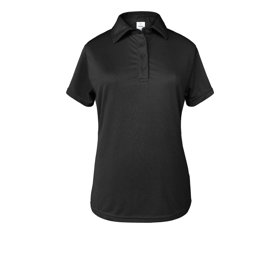 Polo Dama Manga Corta 100% Poliester Negro Extra Grande Yazbek