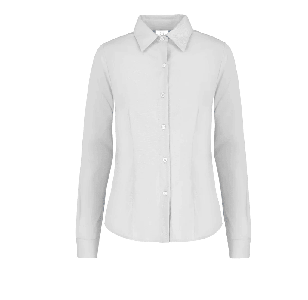 Camisa Gabardina Dama Manga Larga 50% Algodón 50% Poliester Blanco Chica Yazbek