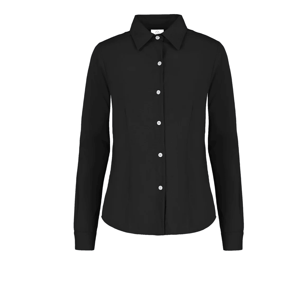 Camisa Gabardina Dama Manga Larga 50% Algodón 50% Poliester Negro Chica Yazbek