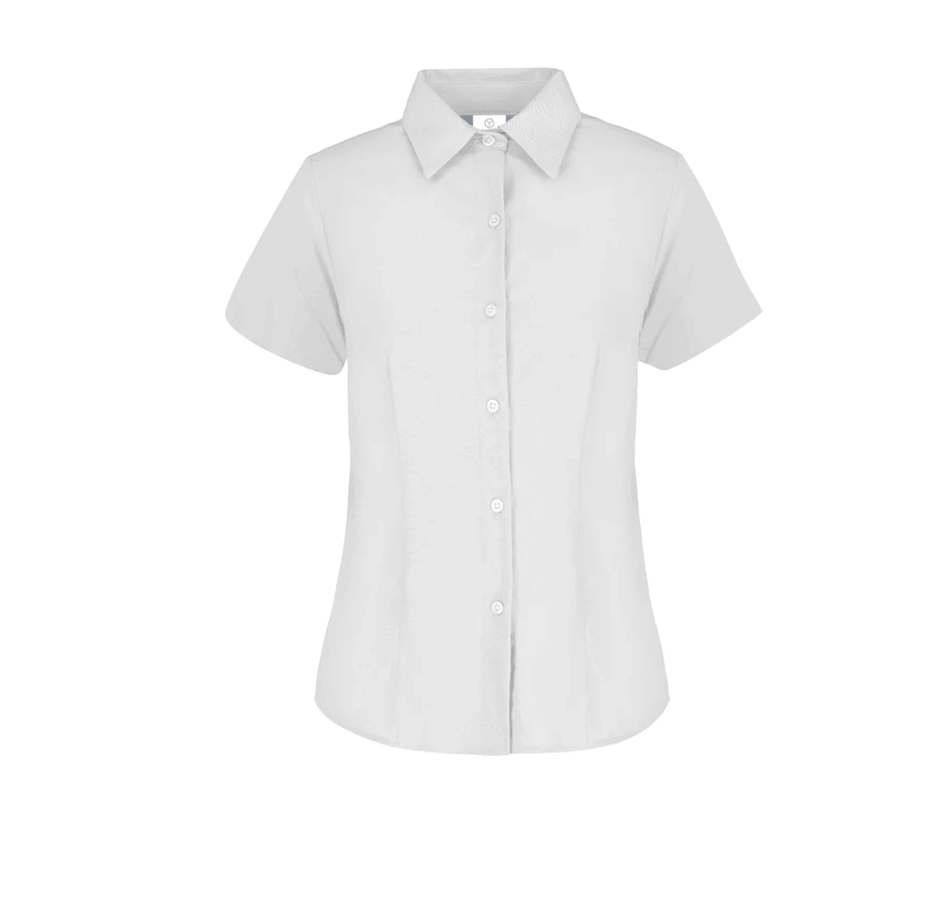 Camisa Gabardina Dama Manga Corta 50% Algodón 50% Poliester Blanco Grande Yazbek