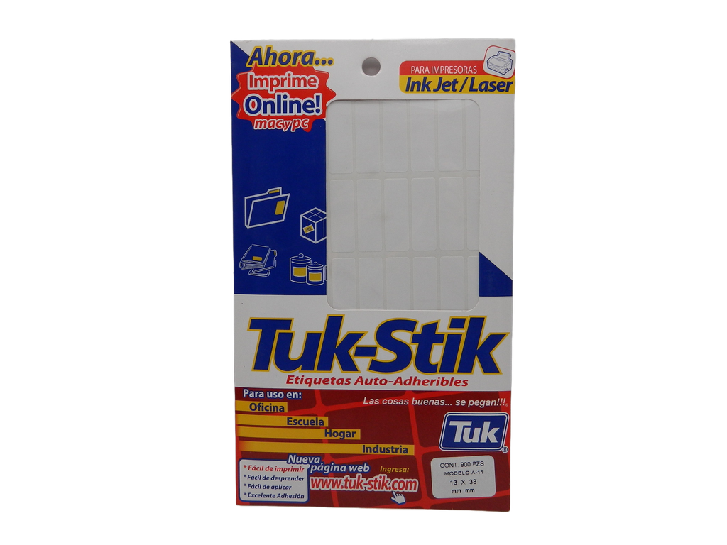 Etiqueta Adhesiva File 13 x 38 C/ 20 hjs Tuk