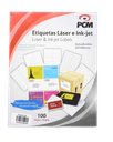 Etiqueta Laser Blanca 2.62 x 1" C/ 100 hjs Pcm