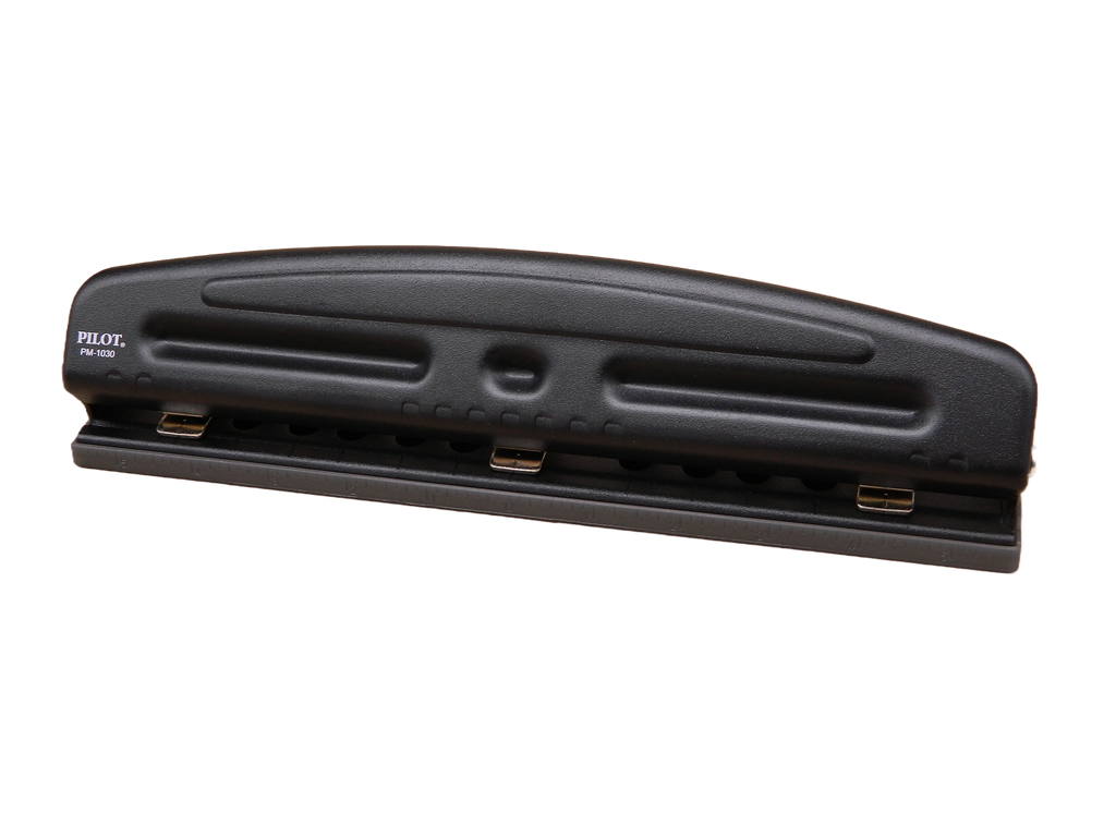 Perforadora Acero Triple Ajustable 2 y 3 Orificios 10 hjs PM-1030 Pilot