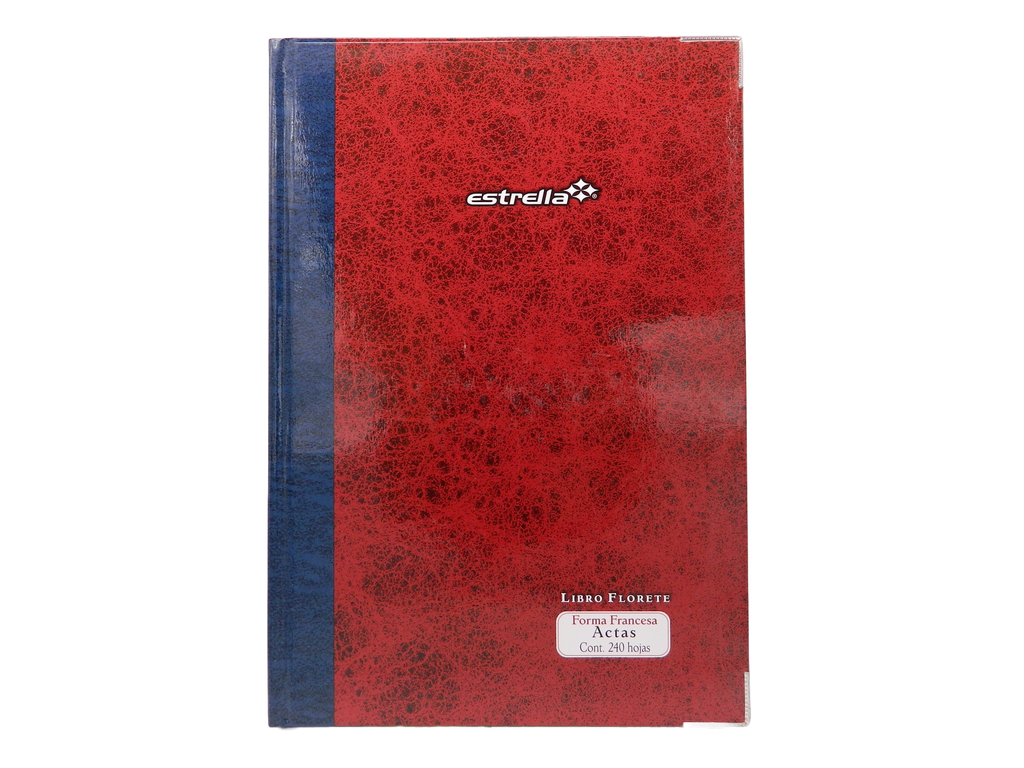 Libro Florete F/ Francesa Actas C/ 240 hjs Estrella