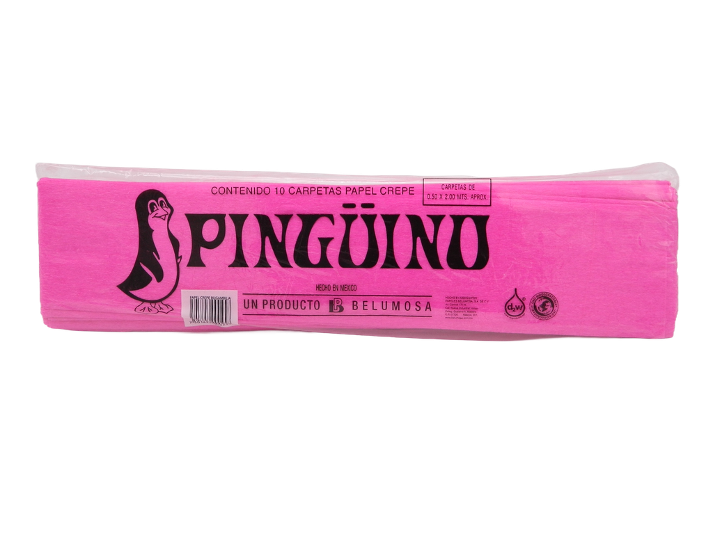 Papel Crepe Pingüino Bugambilia C/ 10 pzs Belumosa