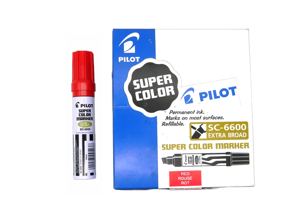 Marcador Permanente Jumbo Rojo C/ 12 pzs Pilot