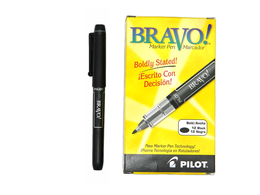 Marcador Permanente Bravo Negro C/ 12 pzs Pilot