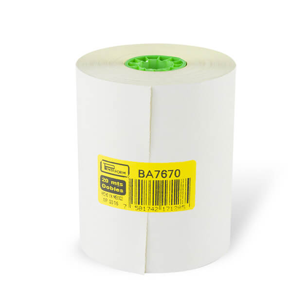 Rollo Autocopiante 76 x 70 C/ 3 pzs Printaform