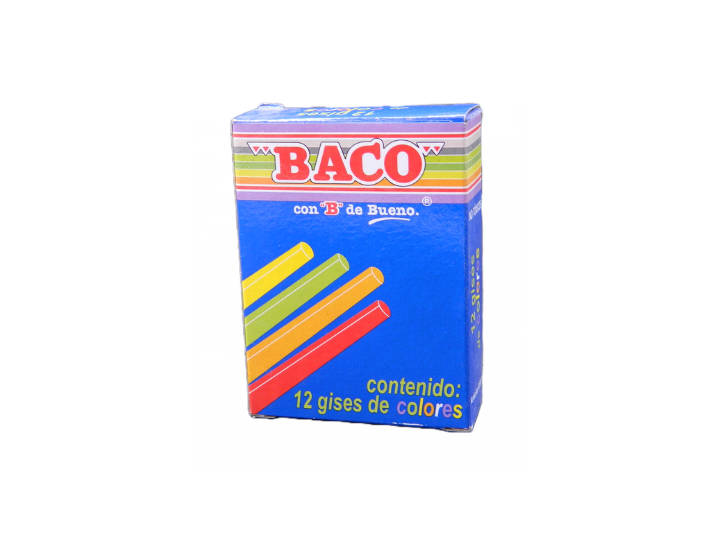 Gis Moldeado Colores Surtidos C/ 12 pzs Baco