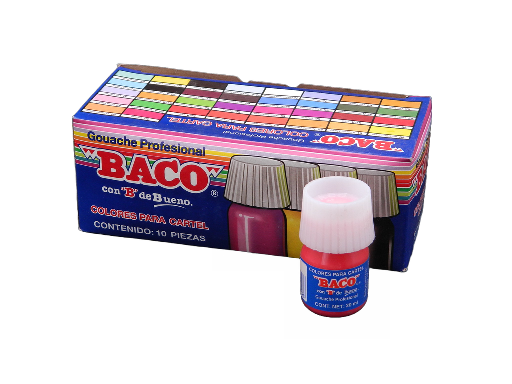 Pintura Cartel 55 Carmin 20 ml C/ 10 pzs Baco