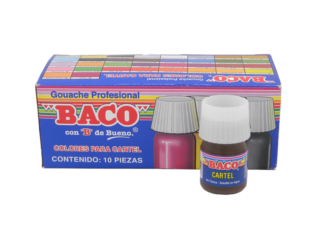 Pintura Cartel 57-A Café 20 ml C/ 10 pzs Baco