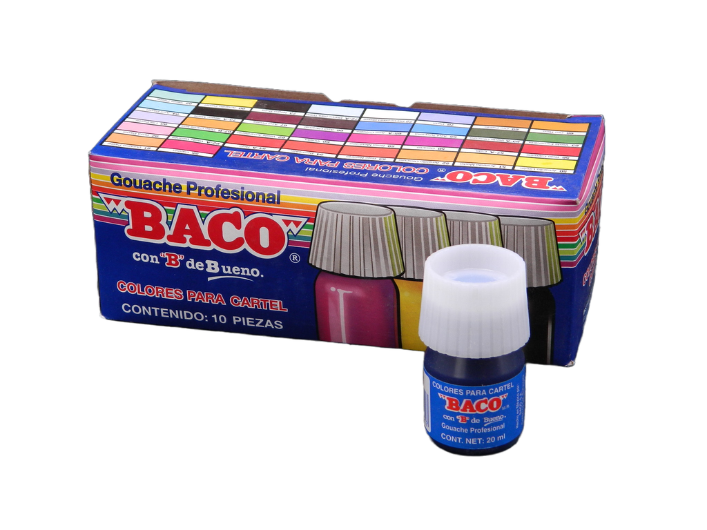 Pintura Cartel 67 Azul Prusia 20 ml C/ 10 pzs Baco