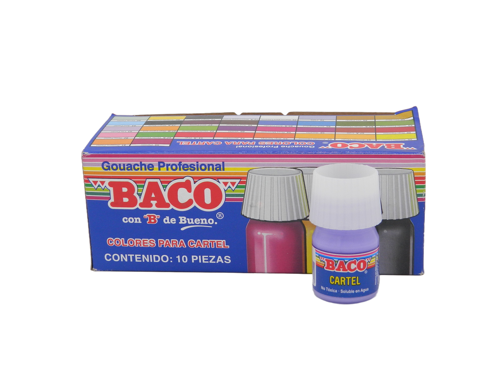 Pintura Cartel 83 Lila Pastel 20 ml C/ 10 pzs Baco