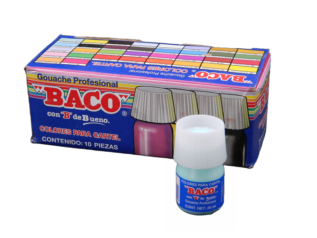 Pintura Cartel 85 Verde Pastel 20 ml C/ 10 pzs Baco