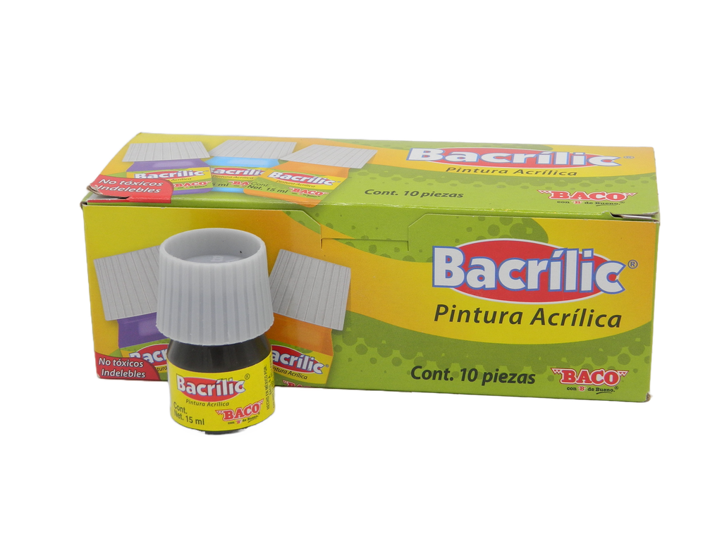 Pintura Acrilica 357-A Café 15 ml C/ 10 pzs Baco