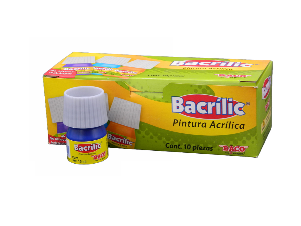 Pintura Acrilica 366 Azul Ultramar 15 ml C/ 10 pzs Baco