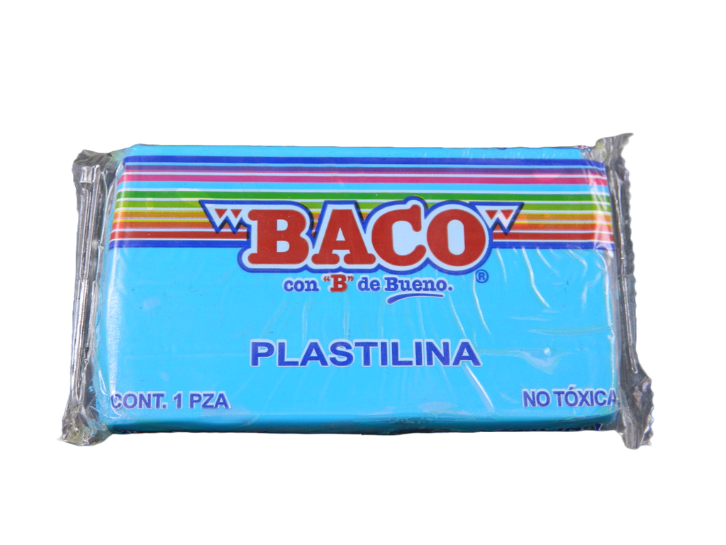 Plastilina 180 grs 57 Azul Claro C/ 5 pzs Baco