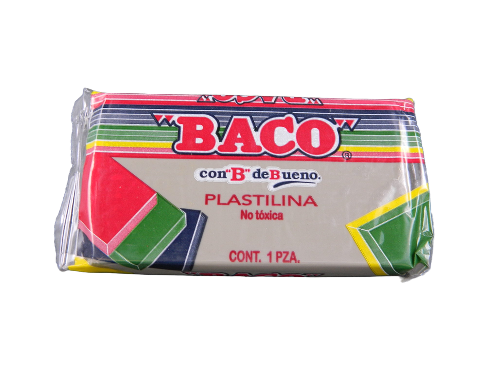 Plastilina 180 grs 59 Gris C/ 5 pzs Baco