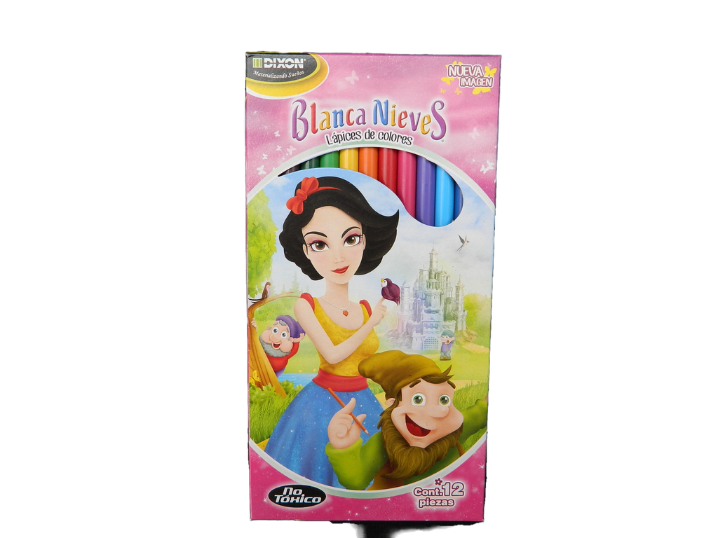 Colores Largos Blanca Nieves C/ 12 pzs Dixon