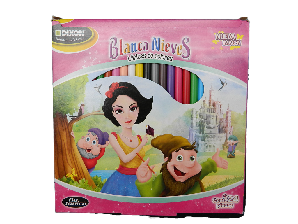 Colores Largos Blanca Nieves C/ 24 pzs Dixon