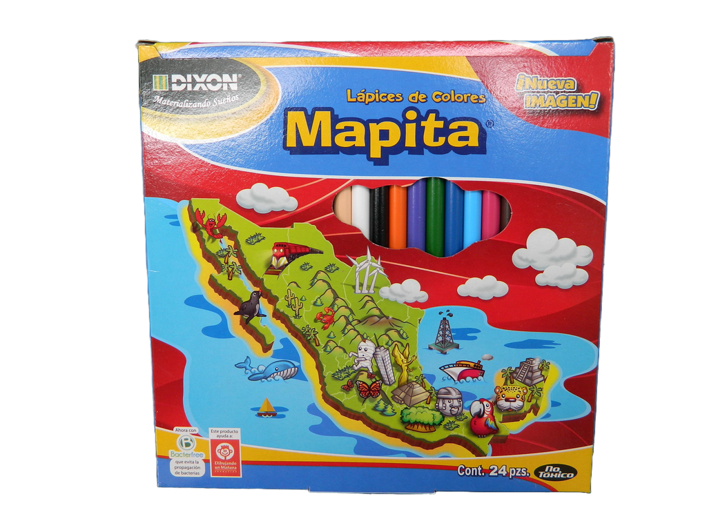Colores Largos Mapita C/ 24 pzs Dixon