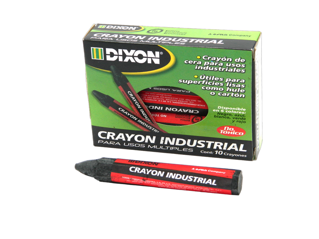 Crayon Industrial Negro C/ 10 pzs Dixon