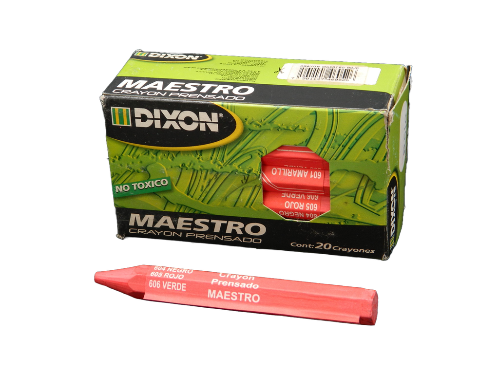 Crayon Maestro Rojo C/ 20 pzs Dixon