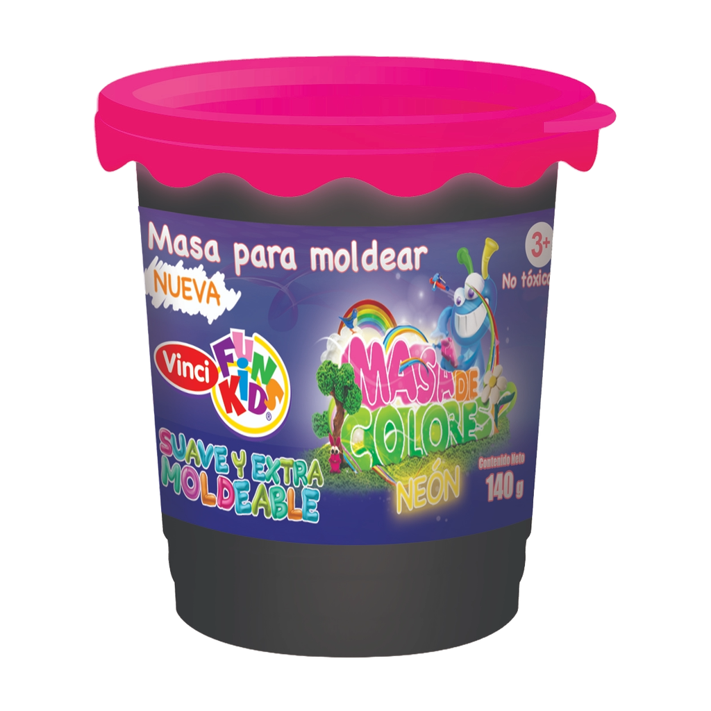 Masa Vinci 140 grs Rosa Neon C/ 4 pzs Dixon