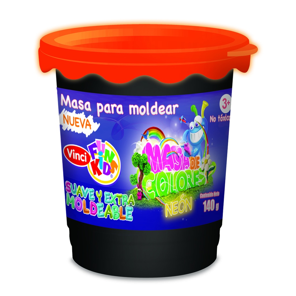 Masa Vinci 140 grs Naranja Neon C/ 4 pzs Dixon