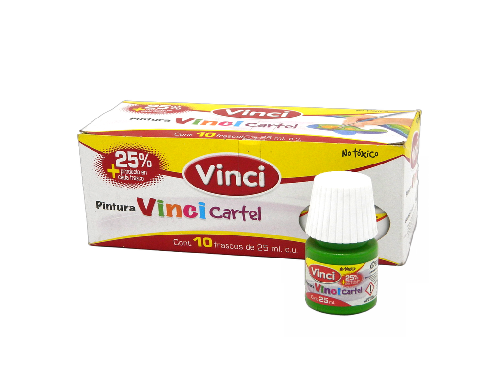 Pintura Cartel Vinci 62 Verde Amarillento 25 ml C/ 10 pzs Dixon