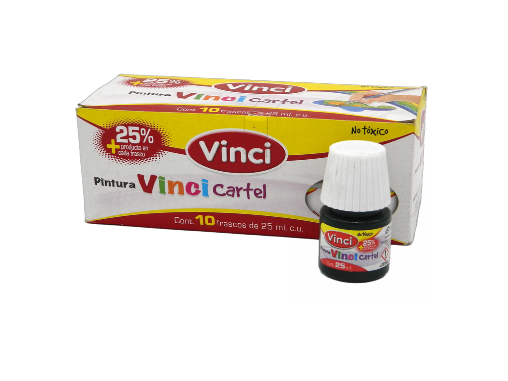 Pintura Cartel Vinci 63A Verde Obscuro 25 ml C/ 10 pzs Dixon