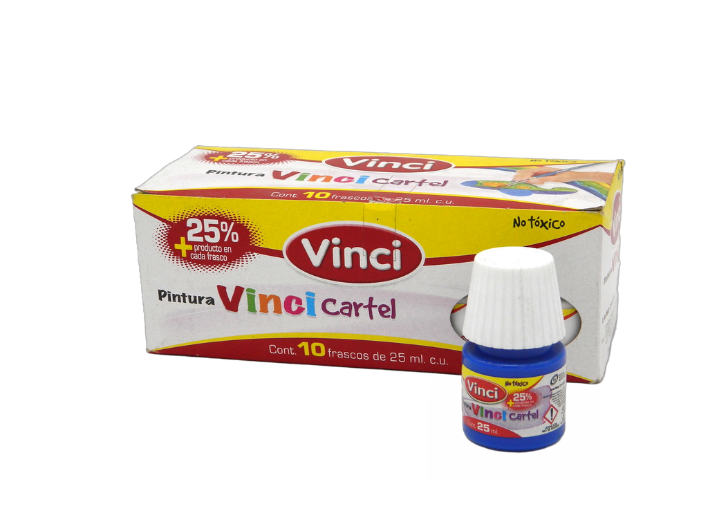 Pintura Cartel Vinci 65A Azul Cobalto 25 ml C/ 10 pzs Dixon