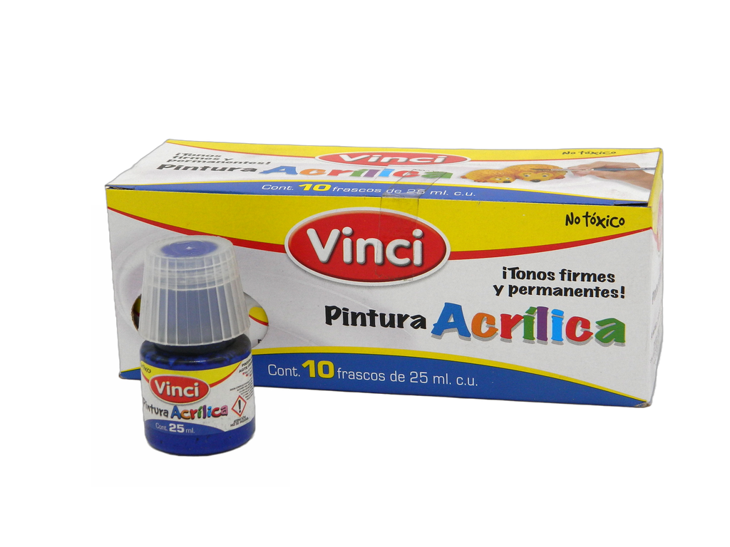 Pintura Acrilica Vinci 021 Azul Cobalto 25 ml C/ 10 pzs Dixon