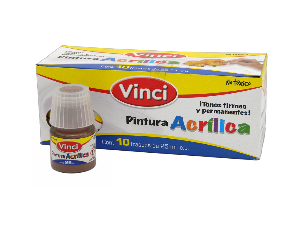 Pintura Acrilica Vinci 043 Sombra Café 25 ml C/ 10 pzs Dixon