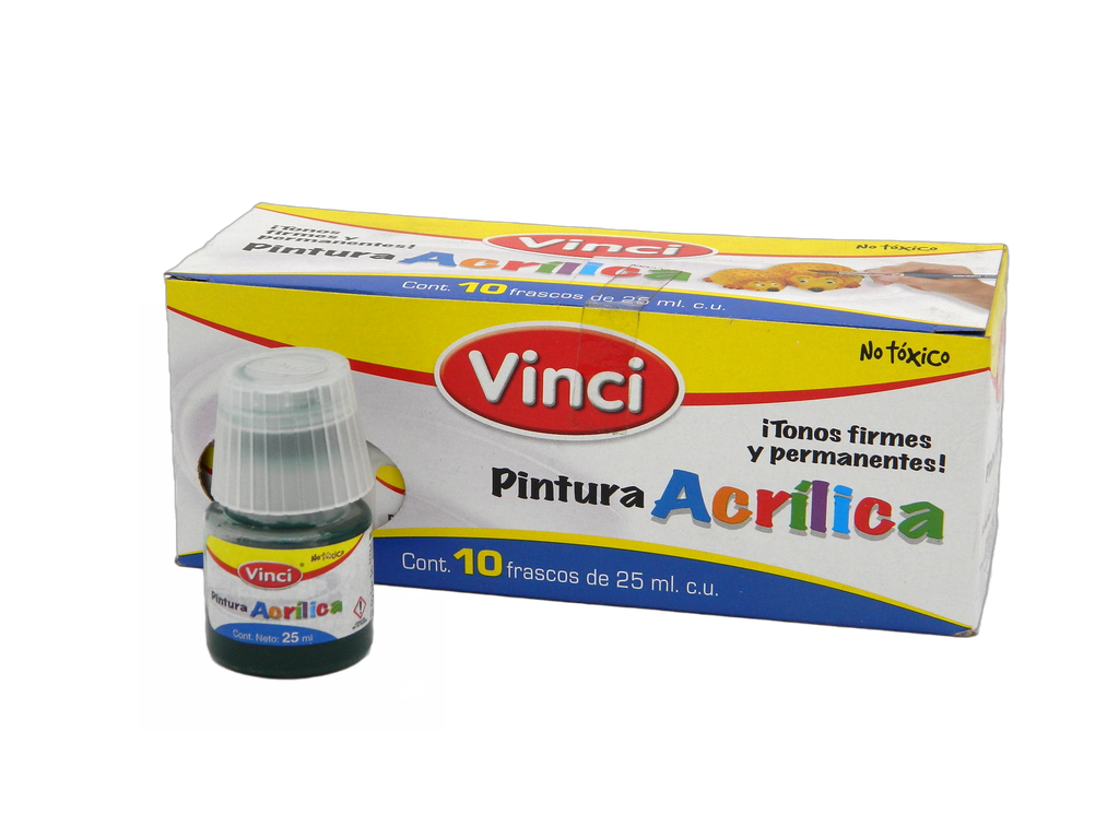 Pintura Acrilica Vinci 112 Verde Obscuro 25 ml C/ 10 pzs Dixon