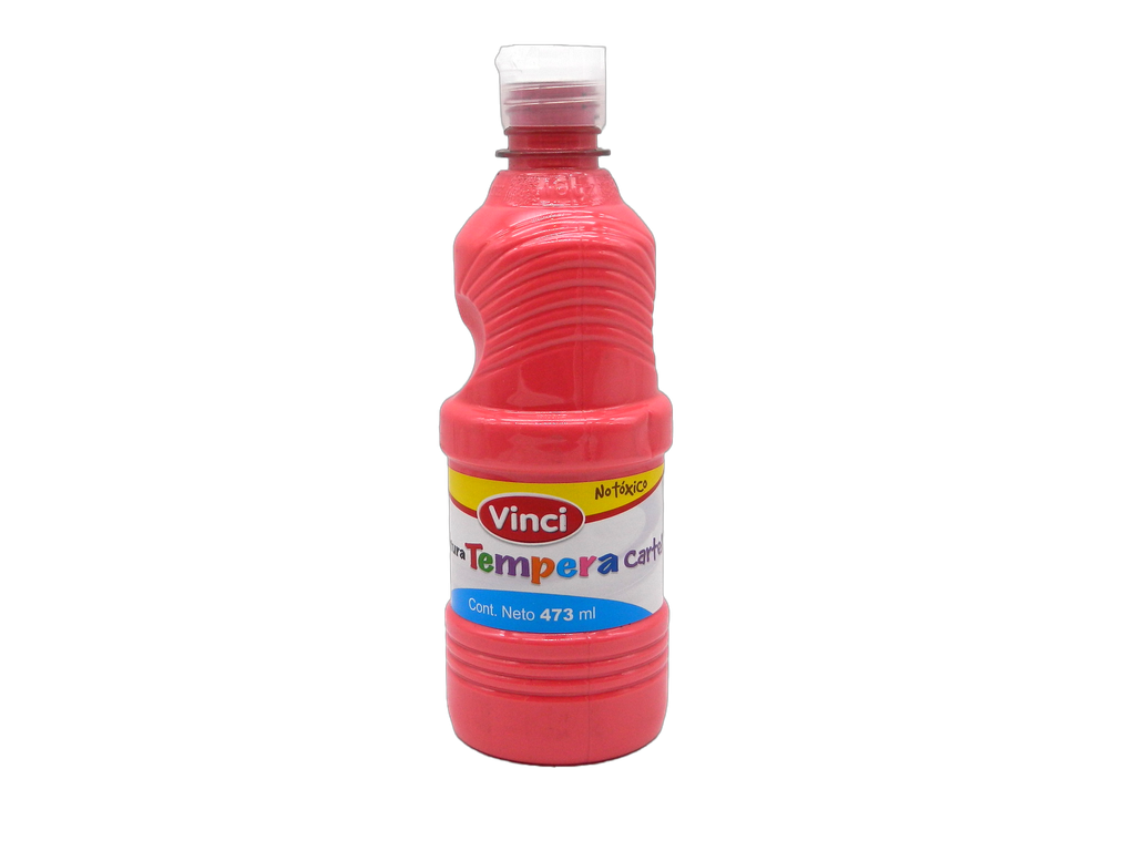 Pintura Tempera Vinci 473 ml Rojo C/ 4 pzs Dixon