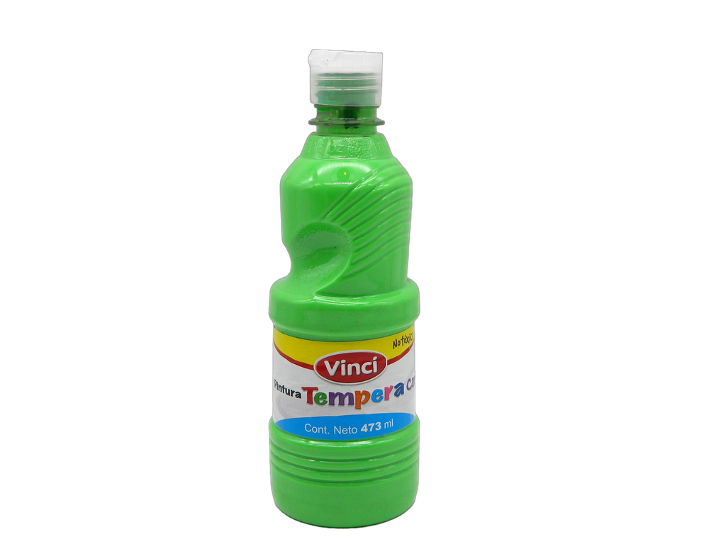 Pintura Tempera Vinci 473 ml Verde Flourescente C/ 4 pzs Dixon