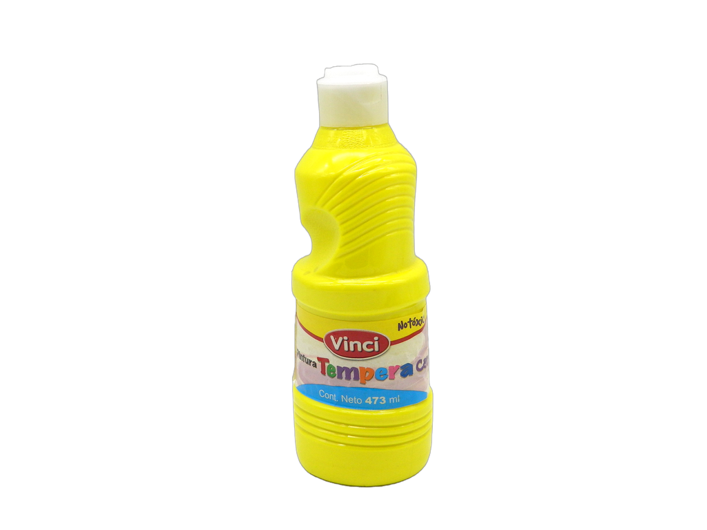 Pintura Tempera Vinci 473 ml Amarillo Fluorescente C/ 4 pzs Dixon